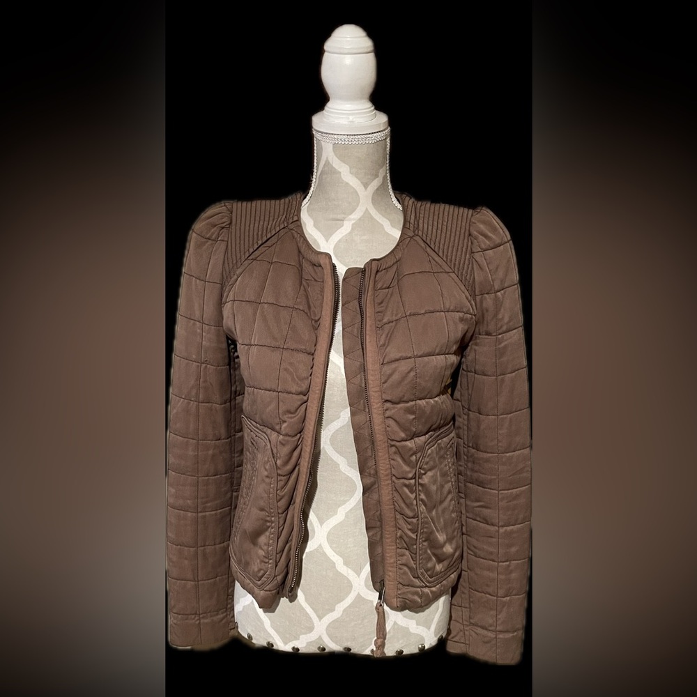Wilfred Brown Quilted Bomber Jacket